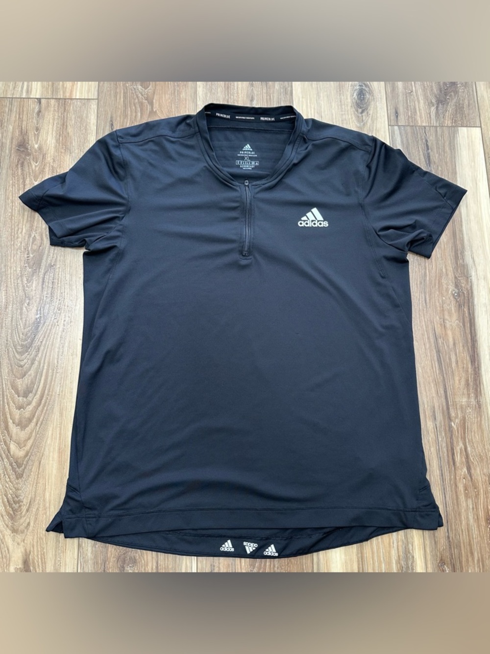 Adidas Aeroready Primeblue 1/4 Zip Cycling Jersey, Black, XL